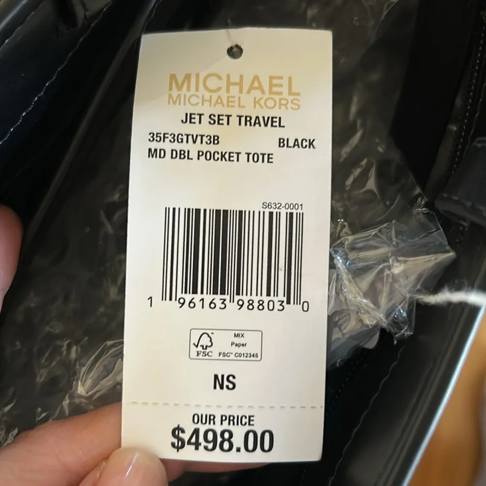 Michael Kors Black Monogram Laptop Bag